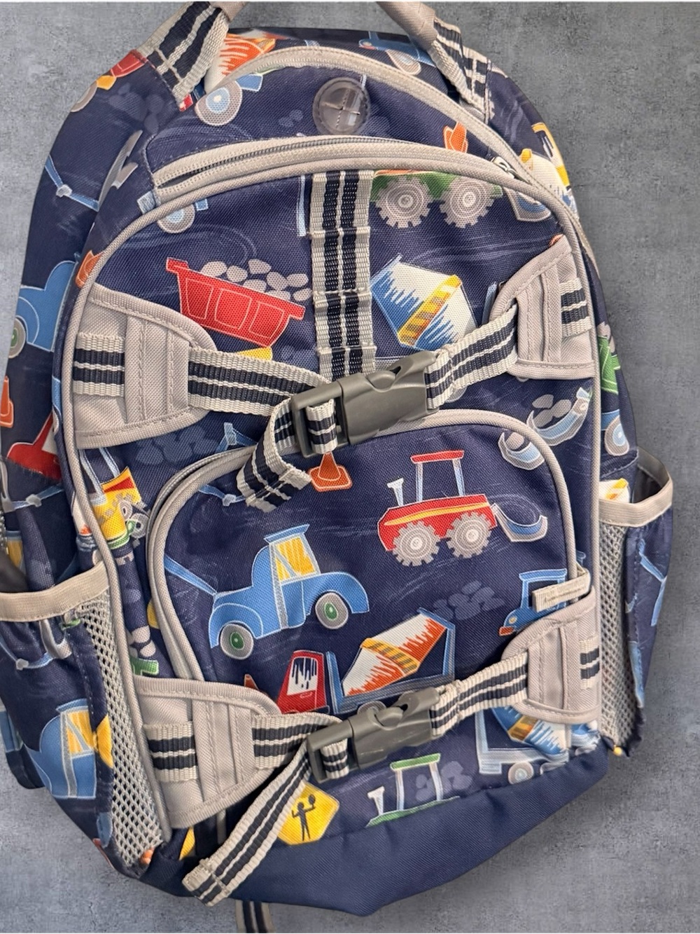 Pottery Barn Dump Trucks Backpack